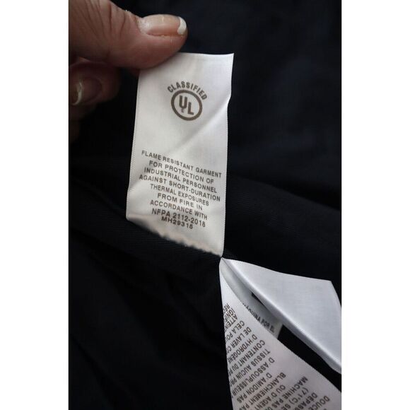 Bulwark JLJ6NV Men's Sz XL Navy DWR Flame Resistant Unlined Bomber Jacket - Picture 4 of 12